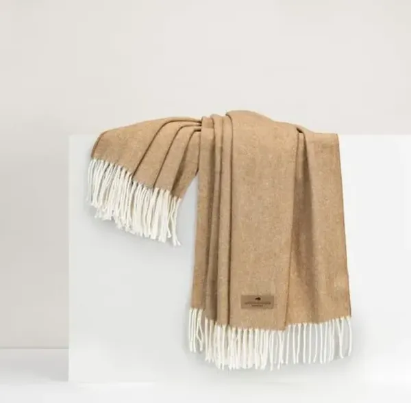 Herringbone Throw - Lands Downunder - Lightweight, Soft, Warm, Fringed