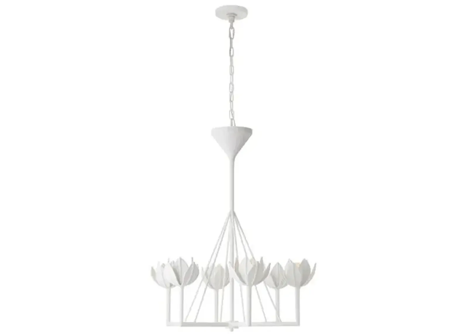 Visual Comfort - Alberto Small Single-Tier Chandelier - Plaster White