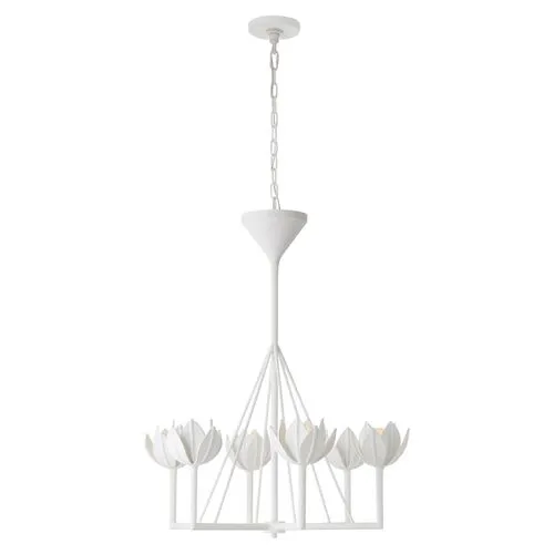 Visual Comfort - Alberto Small Single-Tier Chandelier - Plaster White