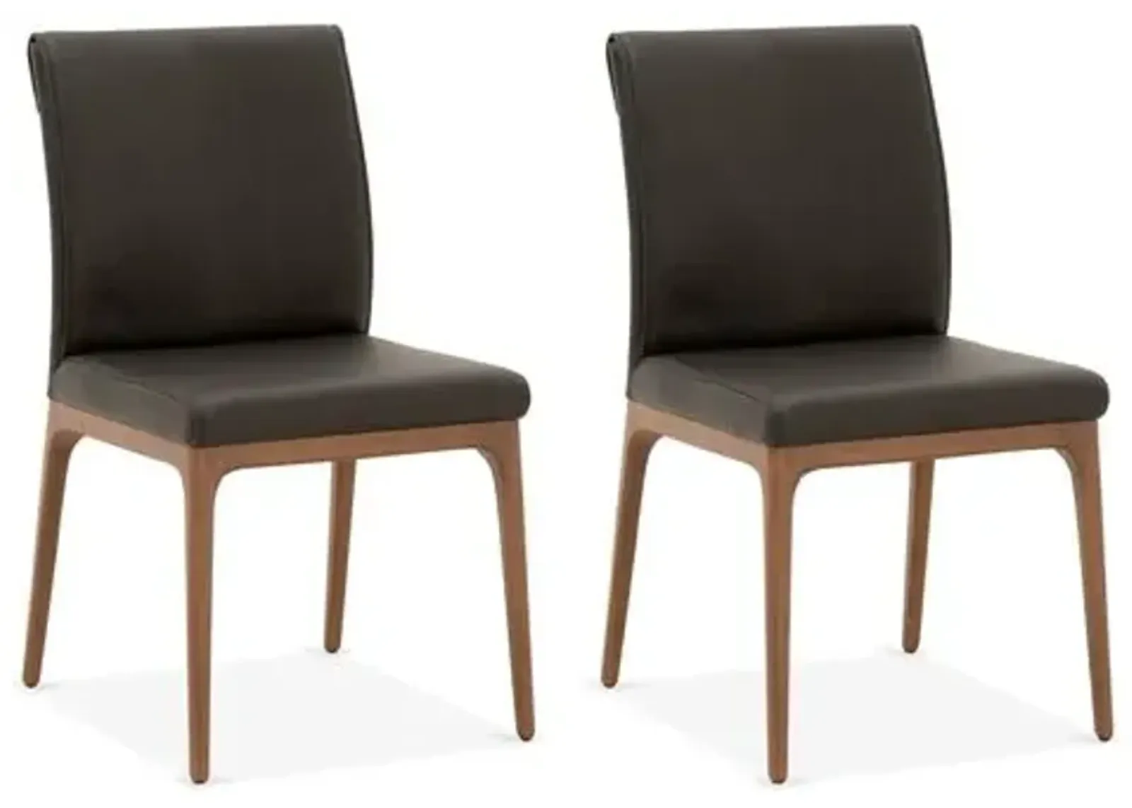 Set of 2 Russell Side Chairs - Black Leather