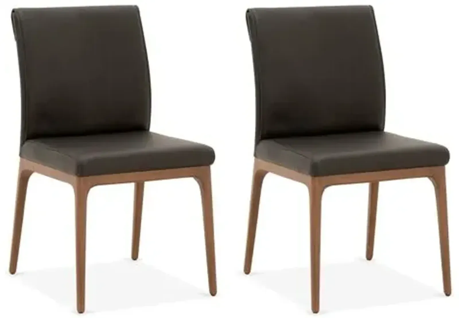 Set of 2 Russell Side Chairs - Black Leather