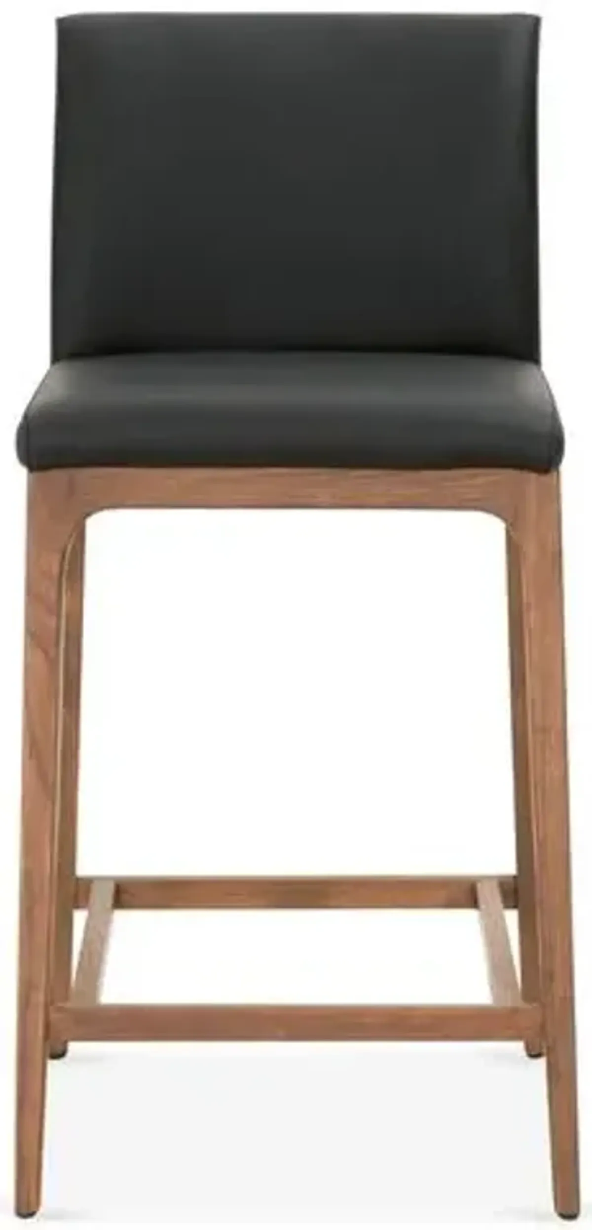 Russell Counter Stool - Black Leather