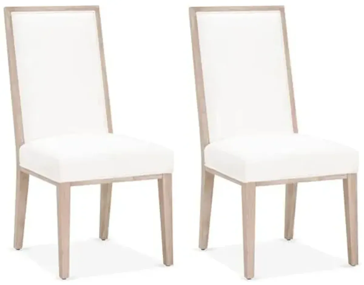 Set of 2 Performance Armel Side Chairs - Pearl - Ivory