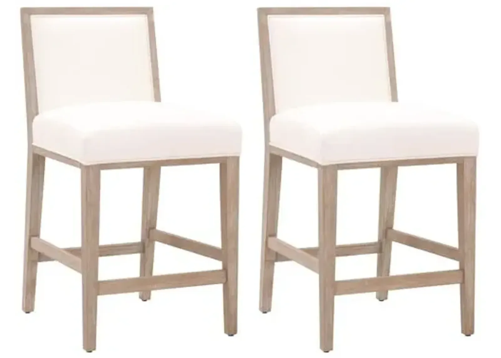 Set of 2 Performance Armel Counter Stools - Pearl