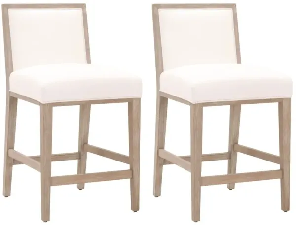 Set of 2 Performance Armel Counter Stools - Pearl