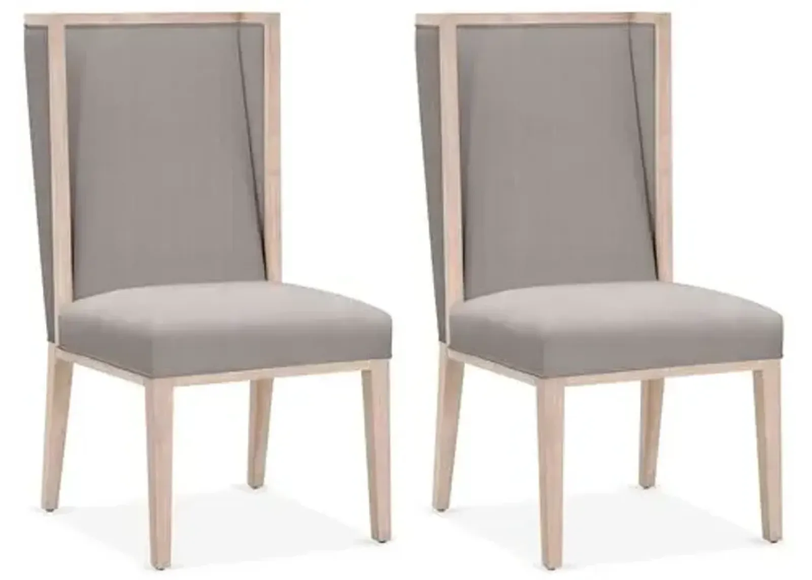 Set of 2 Performance Armel Wingback Side Chairs - Slate - Gray