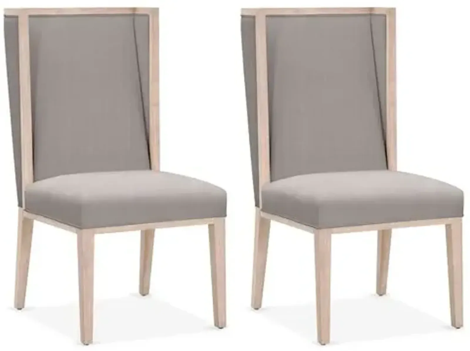 Set of 2 Performance Armel Wingback Side Chairs - Slate - Gray