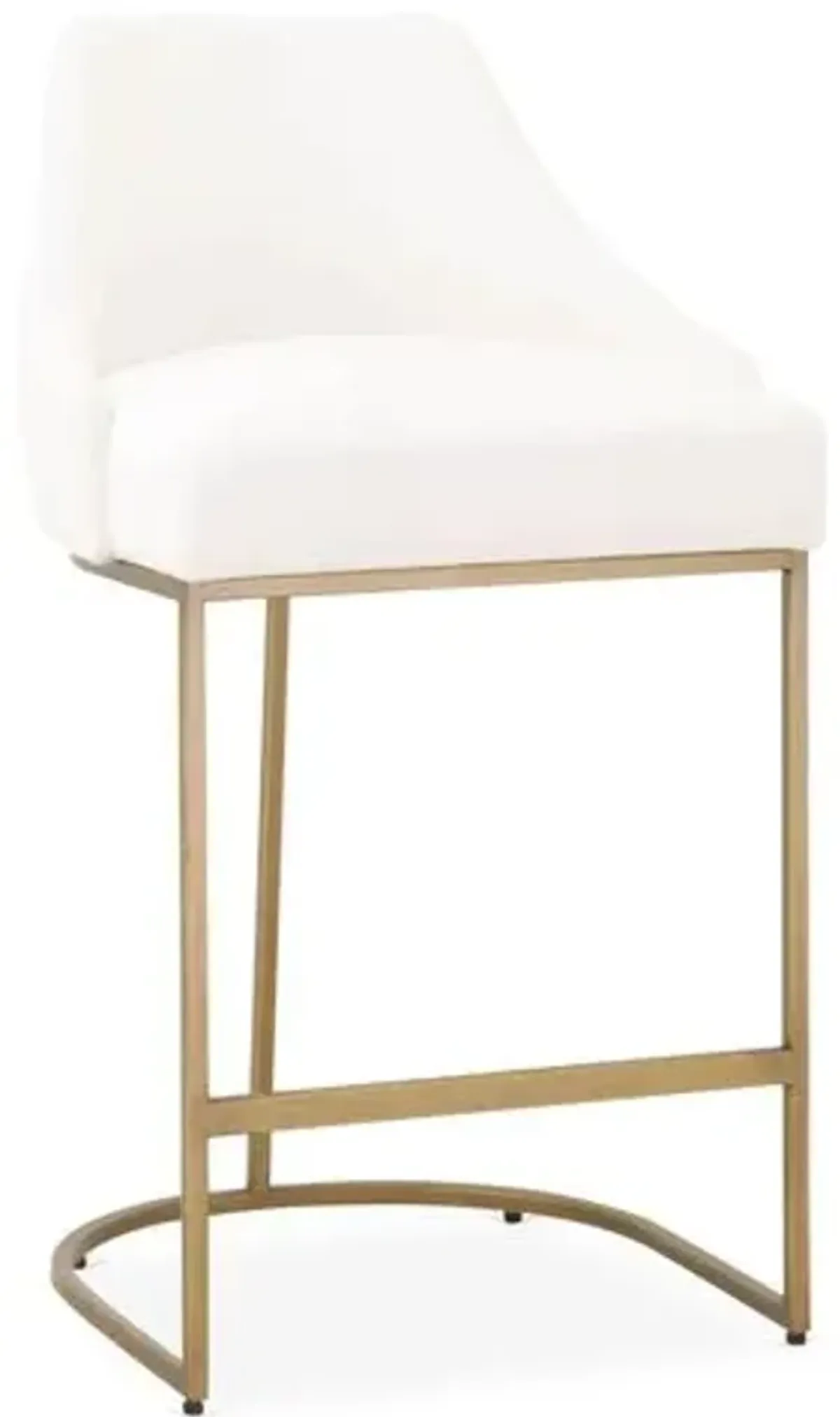 Set of 2 Lola Counter Stools - Brass/Pearl Performance