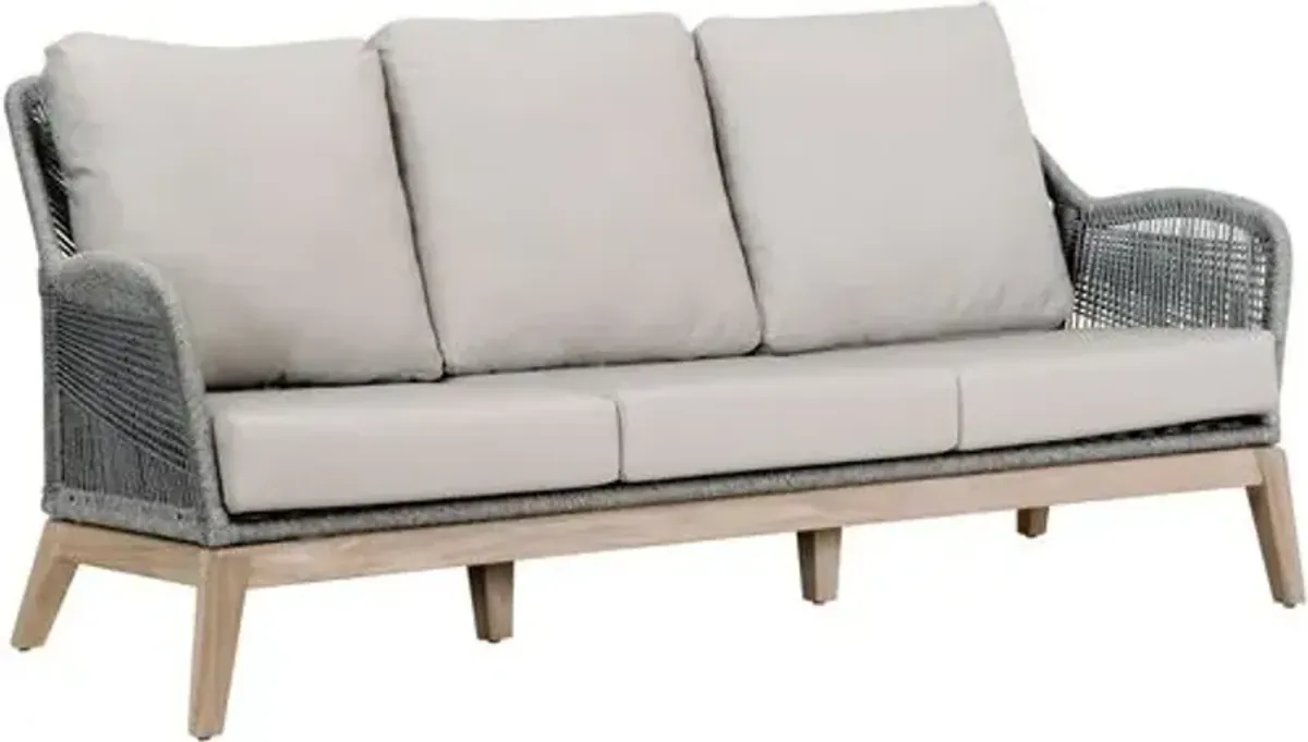 Easton Rope Outdoor Sofa - Platinum/Smoke Gray