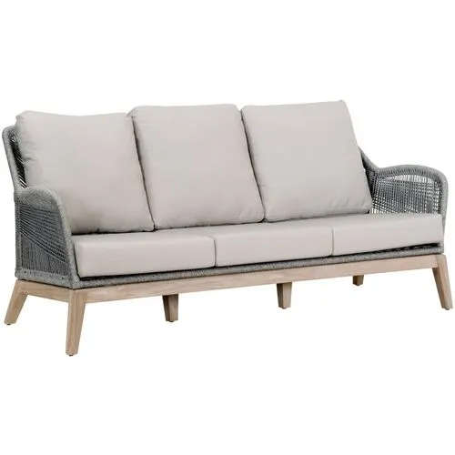 Easton Rope Outdoor Sofa - Platinum/Smoke Gray