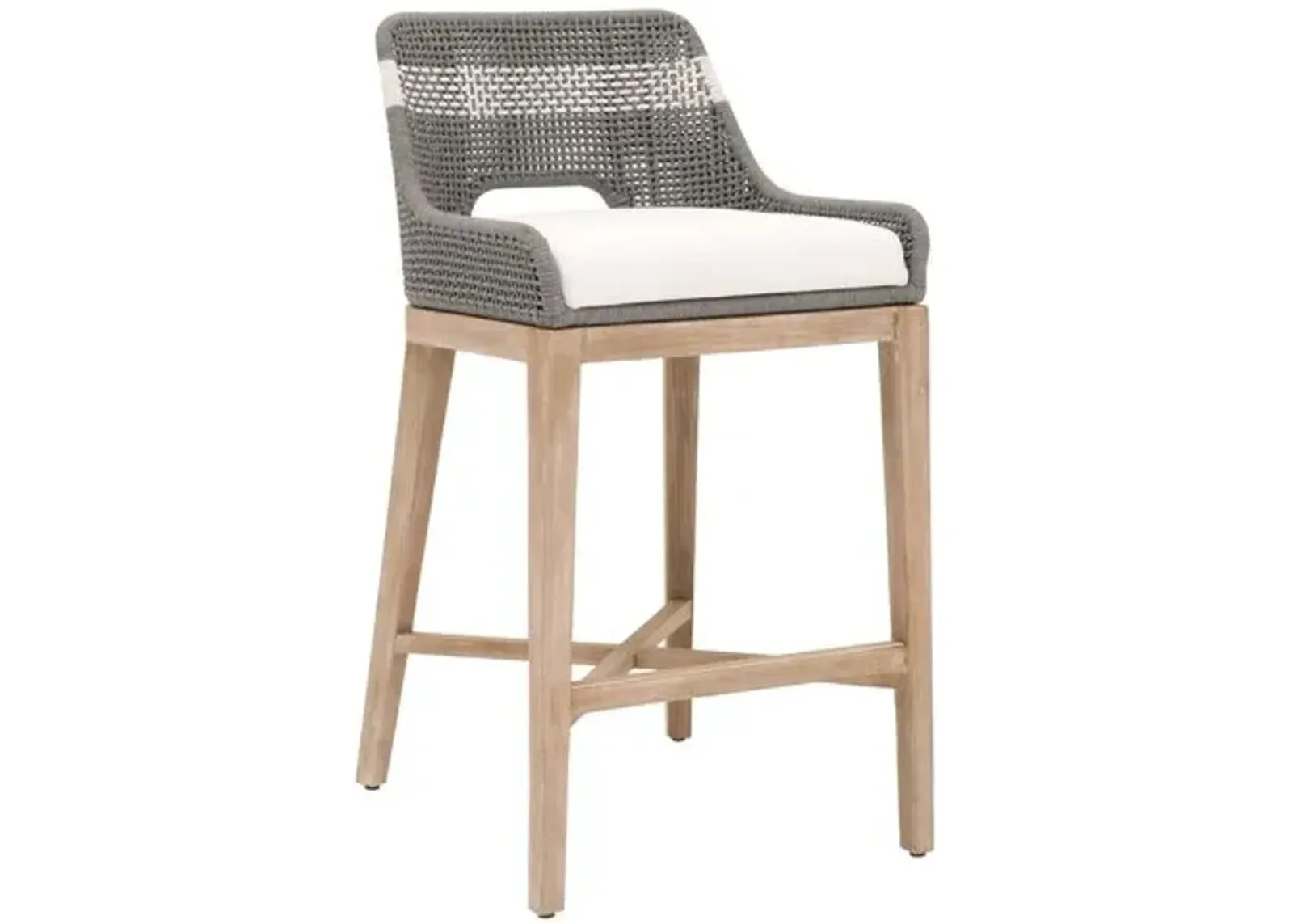 Arras Woven Barstool - Gray