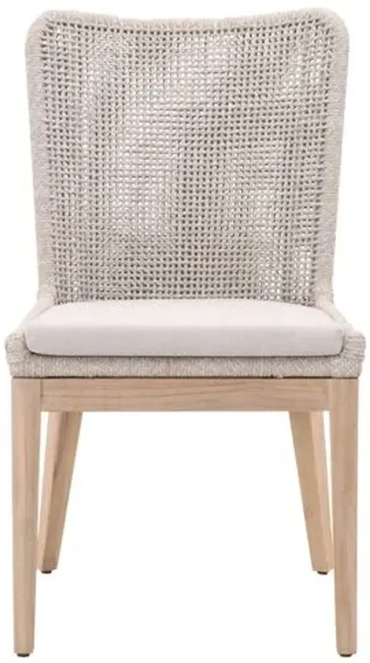 Set of 2 Roux Outdoor Rope Side Chairs - Taupe/Gray