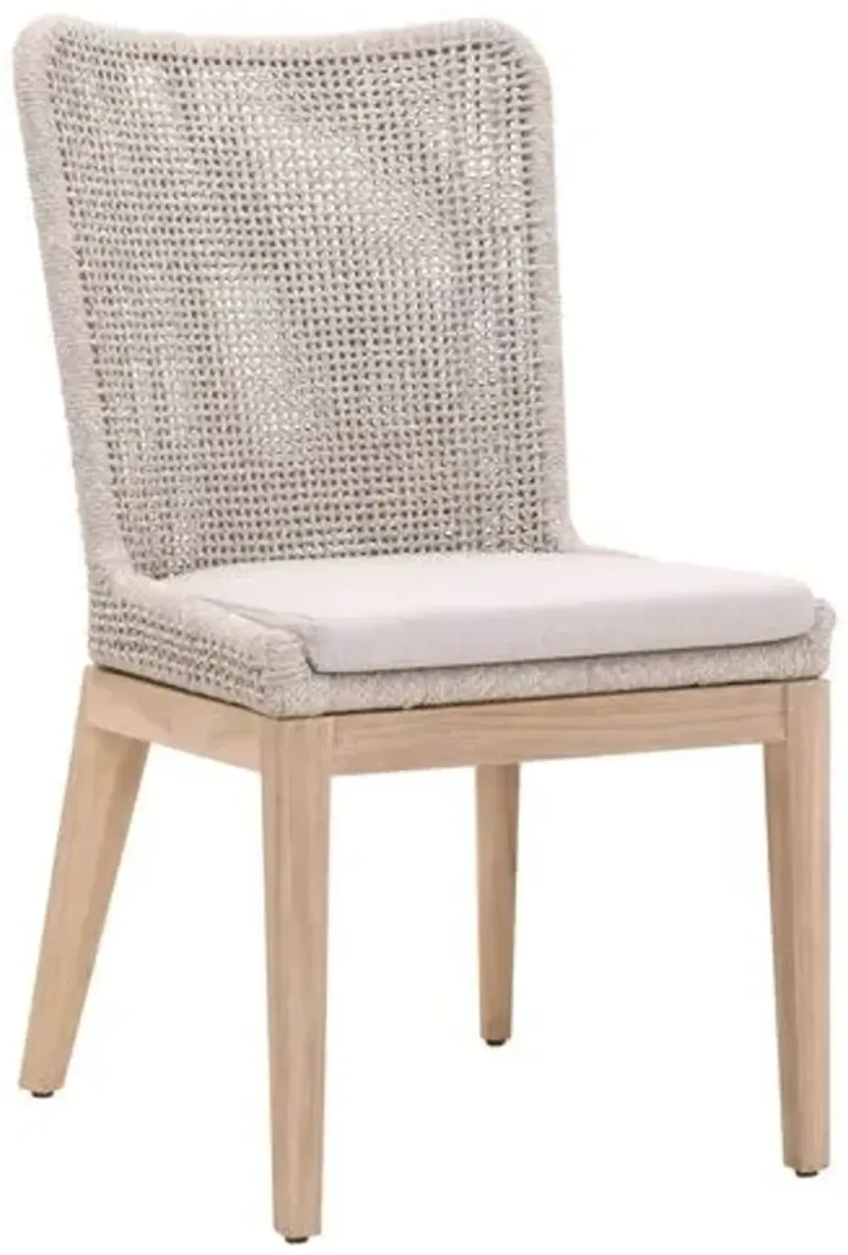 Set of 2 Roux Outdoor Rope Side Chairs - Taupe/Gray