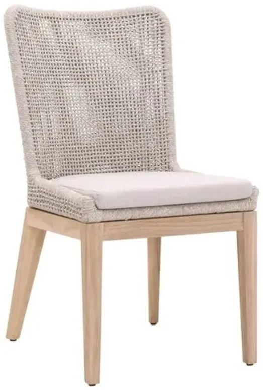 Set of 2 Roux Outdoor Rope Side Chairs - Taupe/Gray