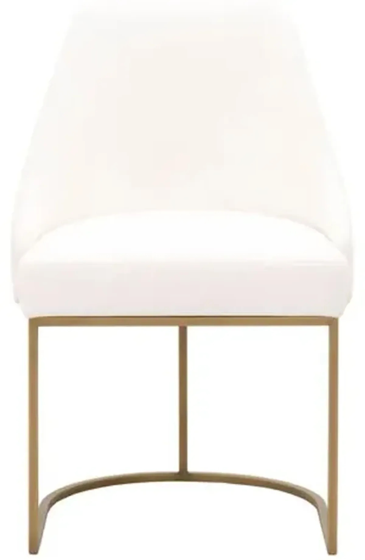 Set of 2 Lola Side Chairs - Gold/Pearl Velvet - Ivory