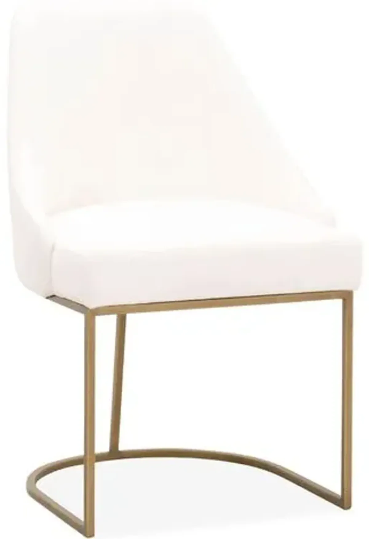 Set of 2 Lola Side Chairs - Gold/Pearl Velvet - Ivory