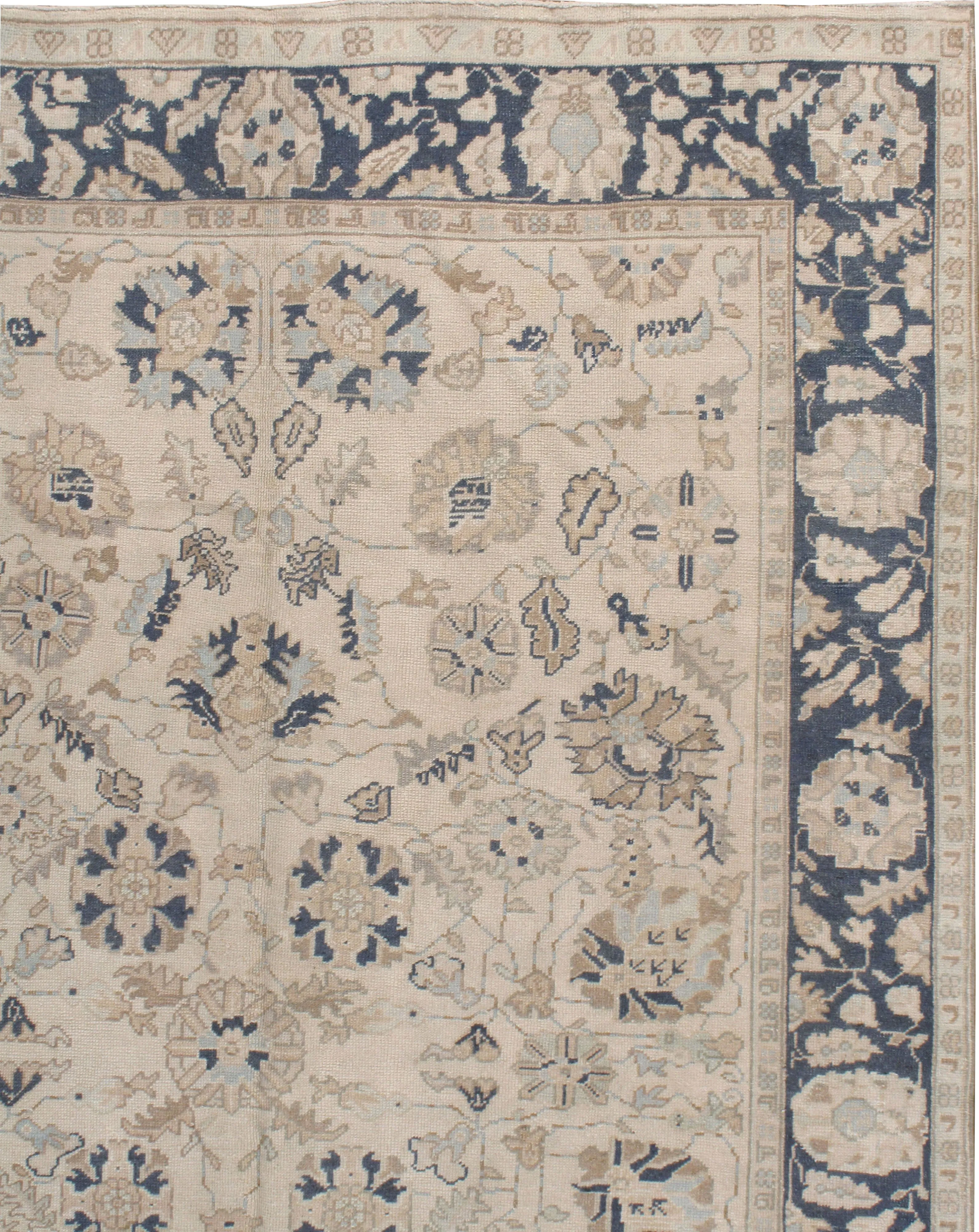 Turkish Oushak Rug - 6'11 x 9'11 - gray - gray