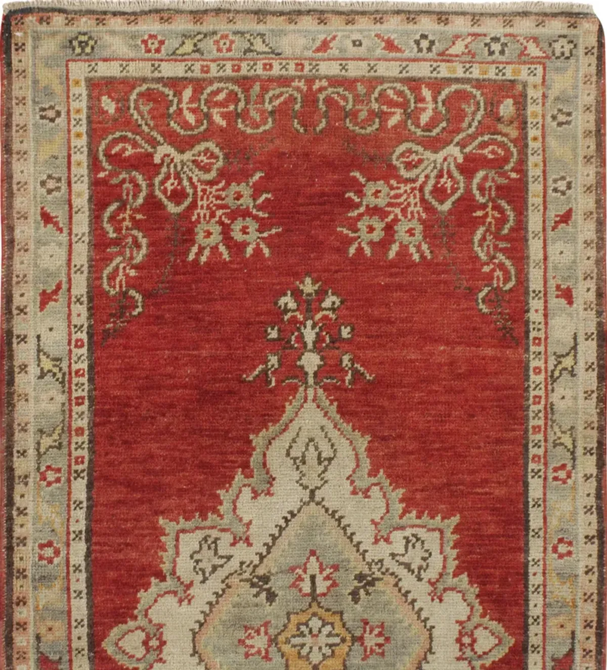 Turkish Oushak Rug Runner - 2'9 x 10'9 - Red - Red