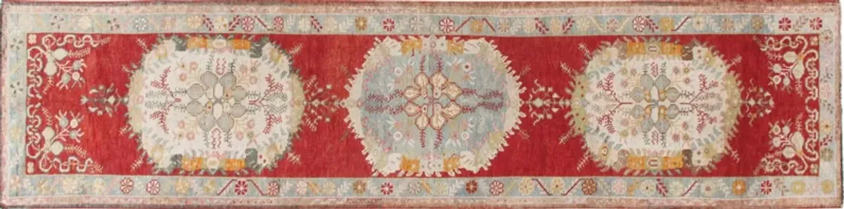 Turkish Oushak Runner - 2'11" x 11'5" - Red