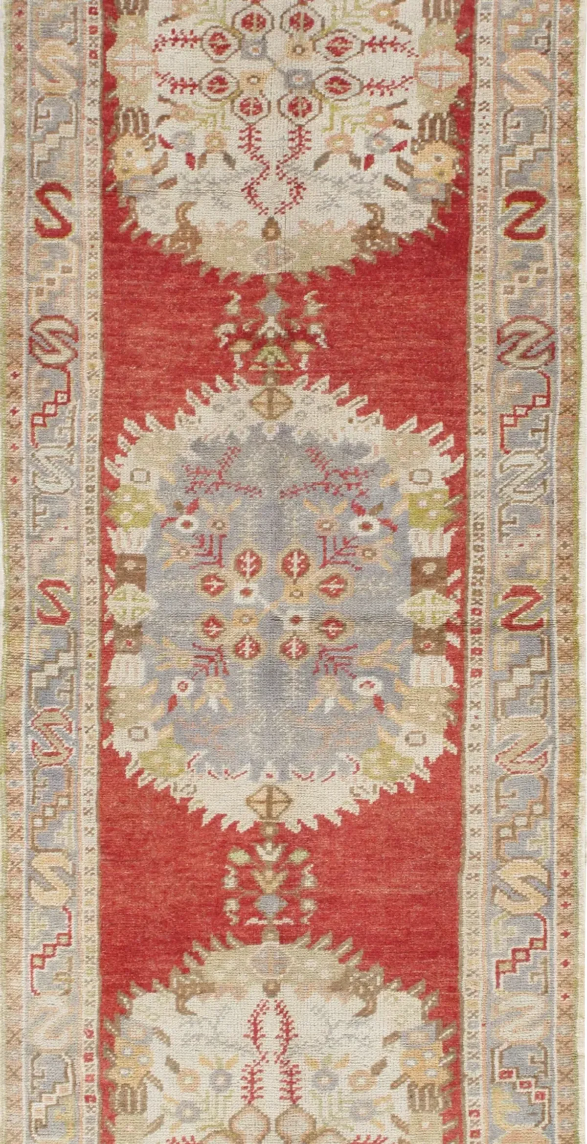 Turkish Oushak Runner - 2'11" x 11' - Red