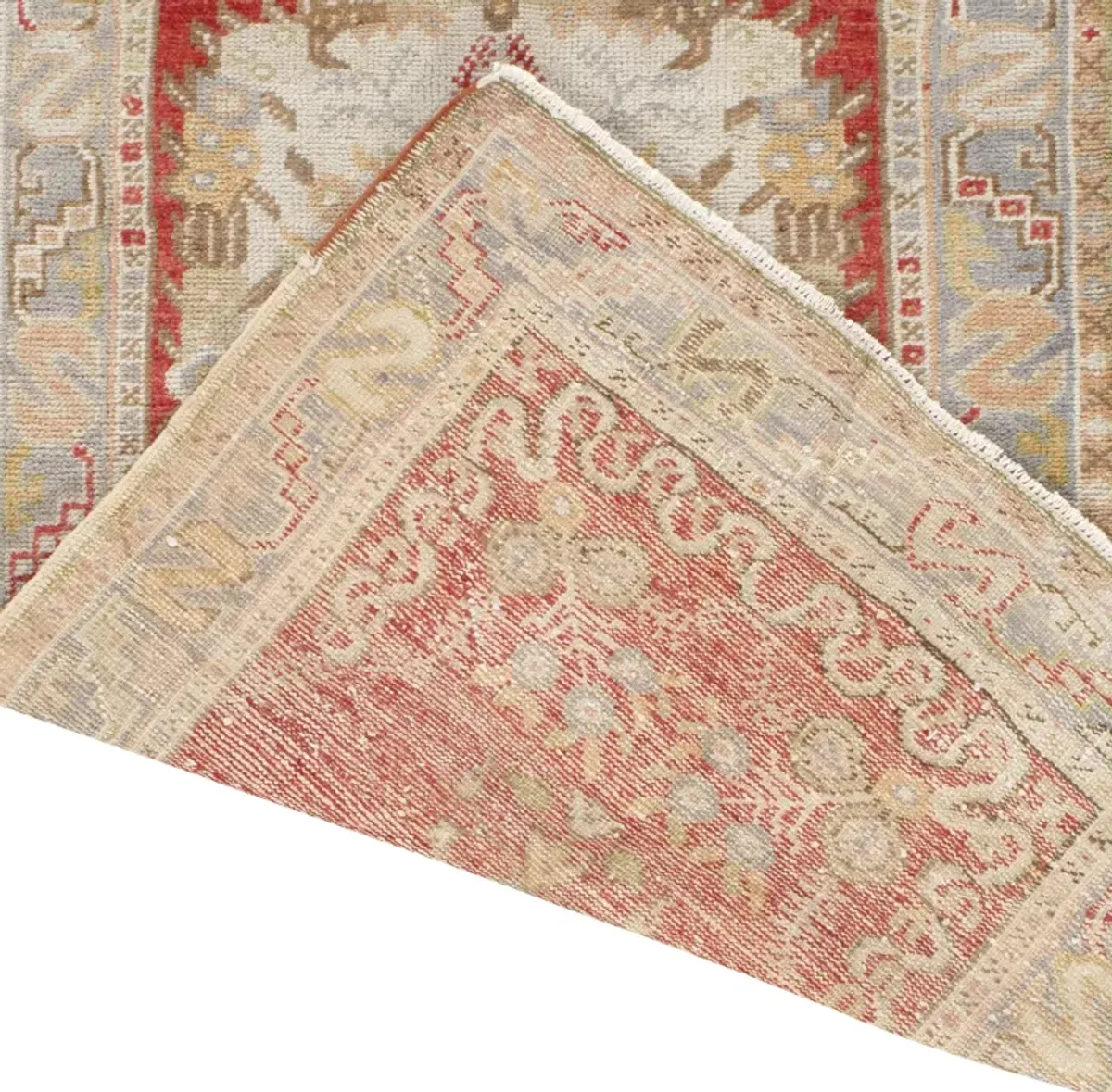 Turkish Oushak Runner - 2'11" x 11' - Red