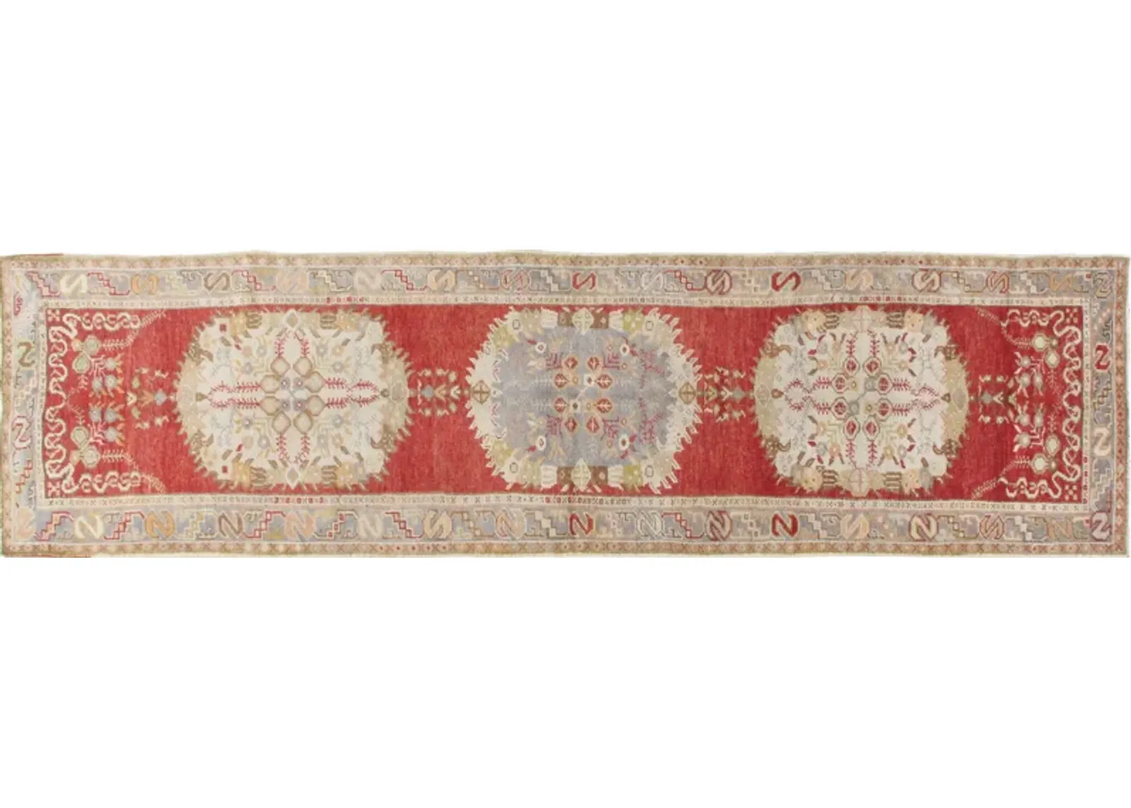 Turkish Oushak Runner - 2'11" x 11' - Red