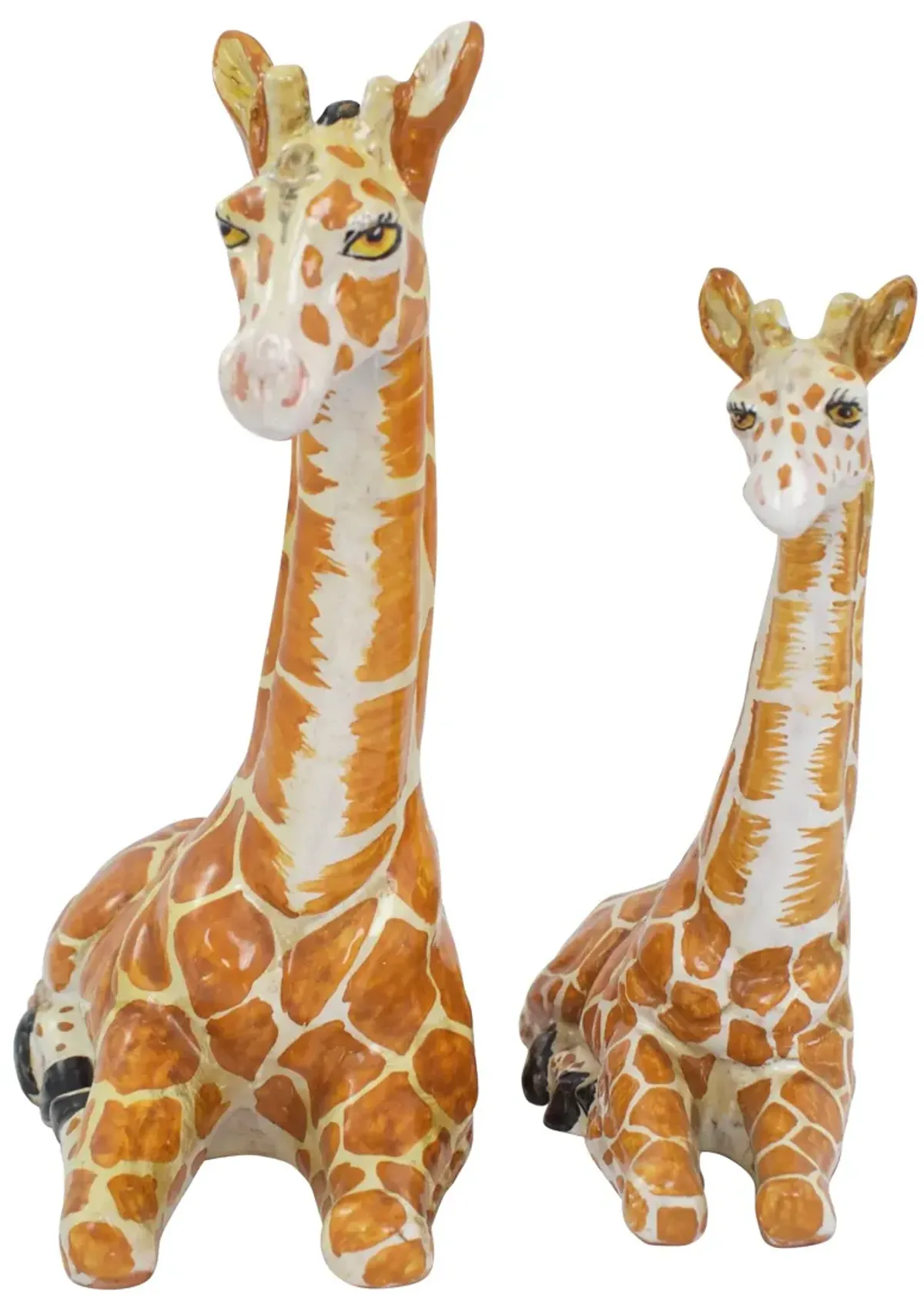 Italian Terracotta Giraffes - Set of 2 - G3Q Designs - Orange