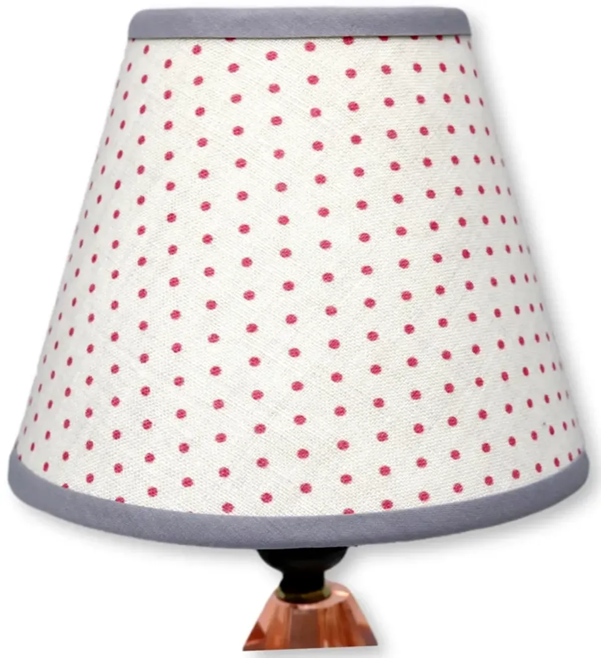 Midcentury Boudoir Lamp with Custom Shade - Rose Victoria - Pink