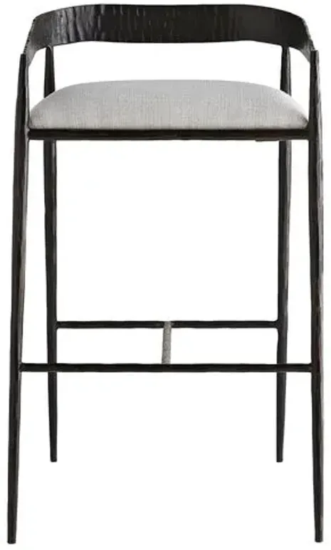 Ansel Barstool - Sterling Linen - Arteriors - Gray