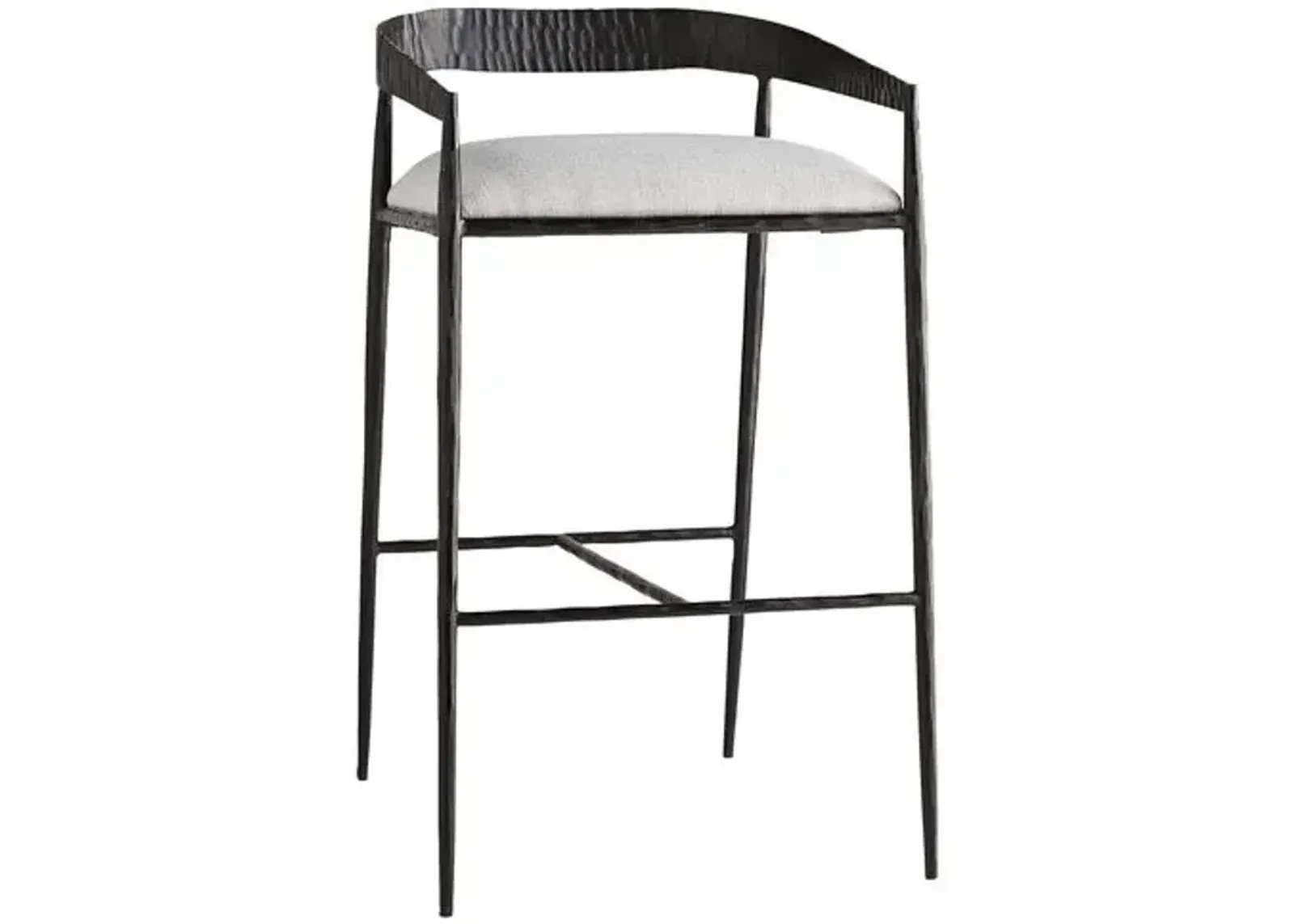 Ansel Barstool - Sterling Linen - Arteriors - Gray