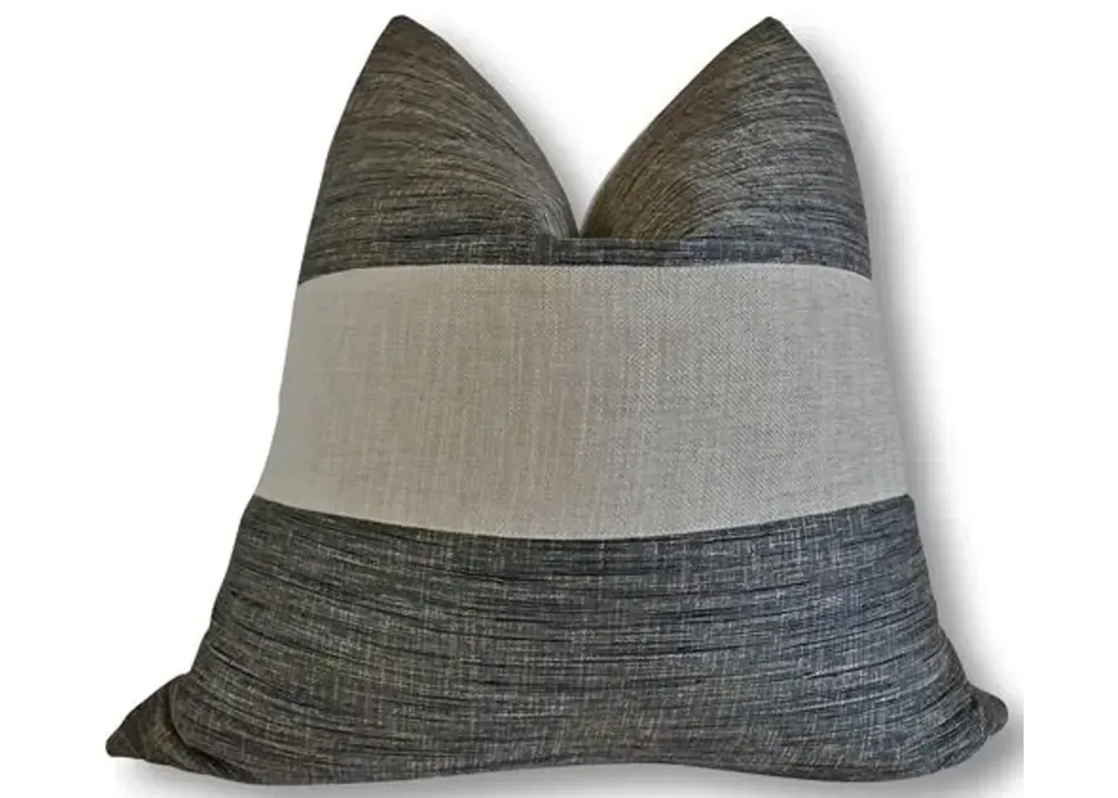 Maddie 24x24 Pillow - Smoke/Natural/White