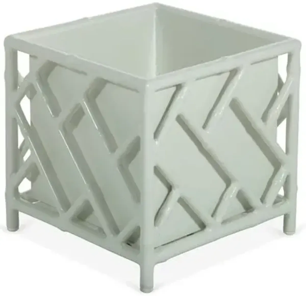 Kit Chippendale Small Outdoor Planter - White - 16"l x 16"w x 18"h