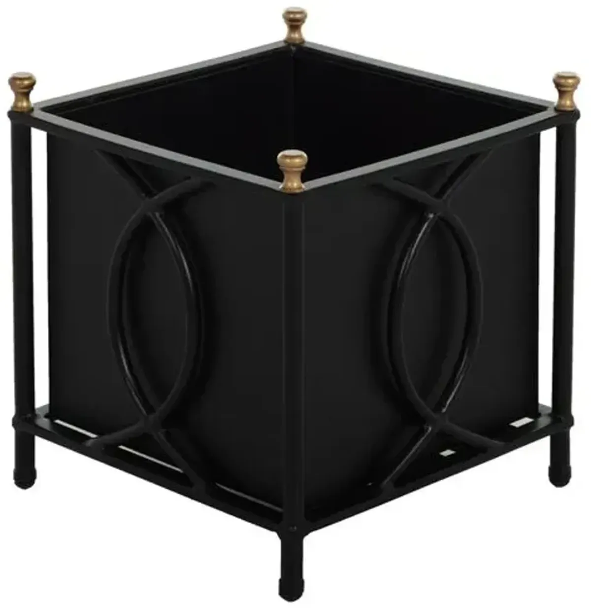 Frances Large Outdoor Planter - Black - 21"l x 21"w x 27"h