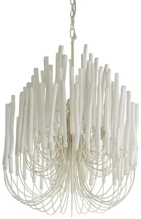 Tilda Chandelier - Whitewashed Wood - Arteriors