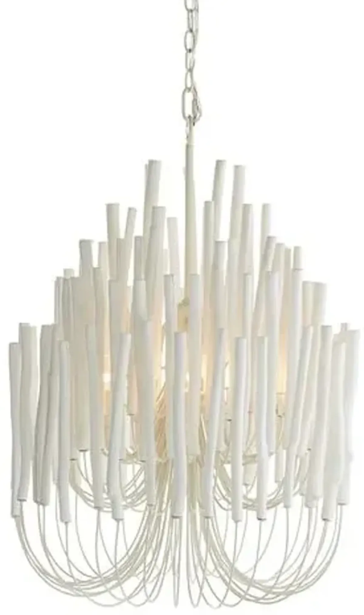 Tilda Small Wooden Chandelier - White - Arteriors