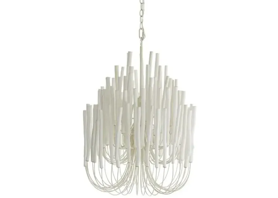 Tilda Chandelier - Whitewashed Wood - Arteriors