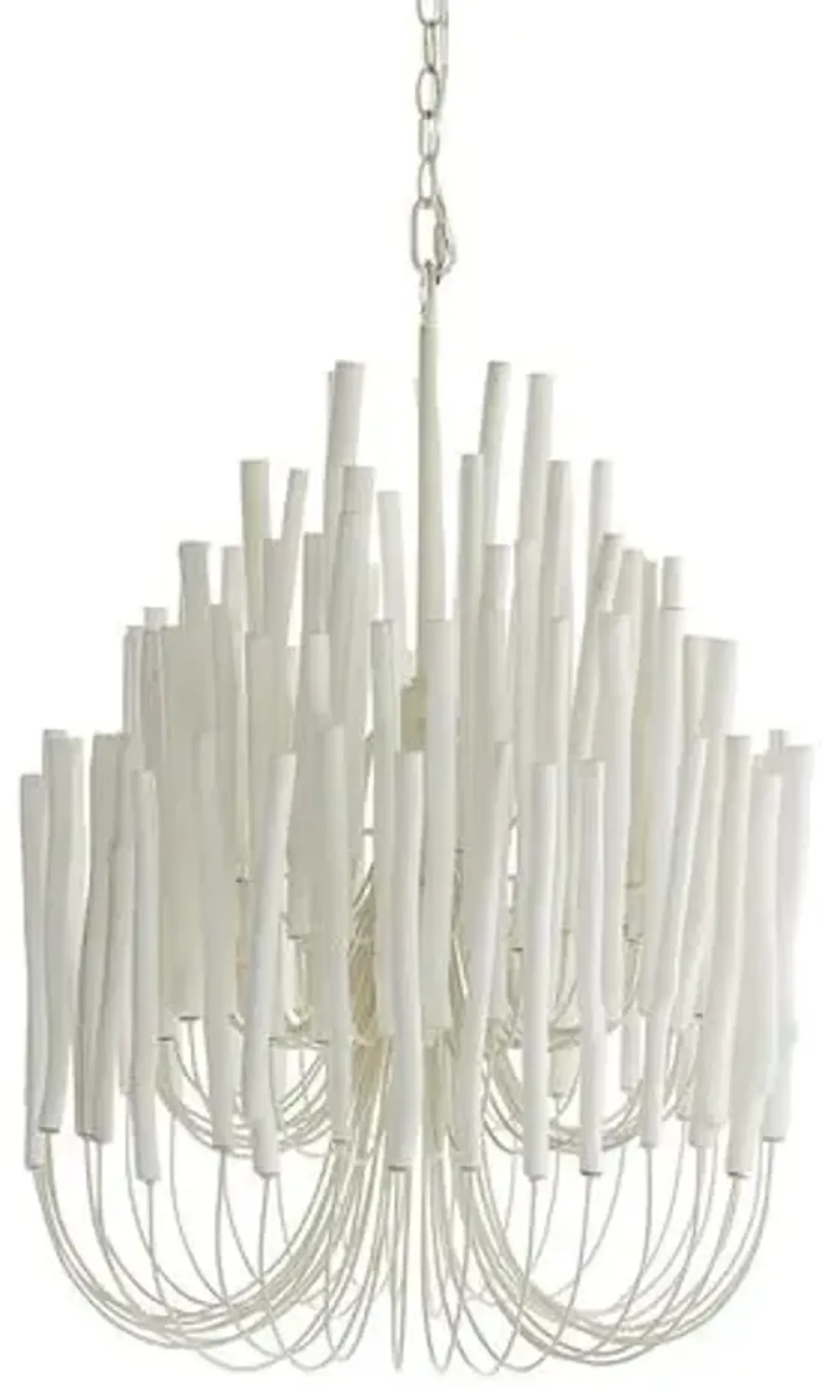 Tilda Small Wooden Chandelier - White - Arteriors