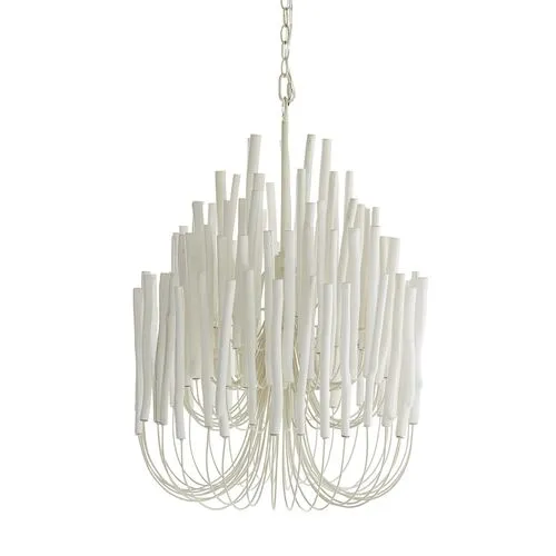 Tilda Chandelier - Whitewashed Wood - Arteriors