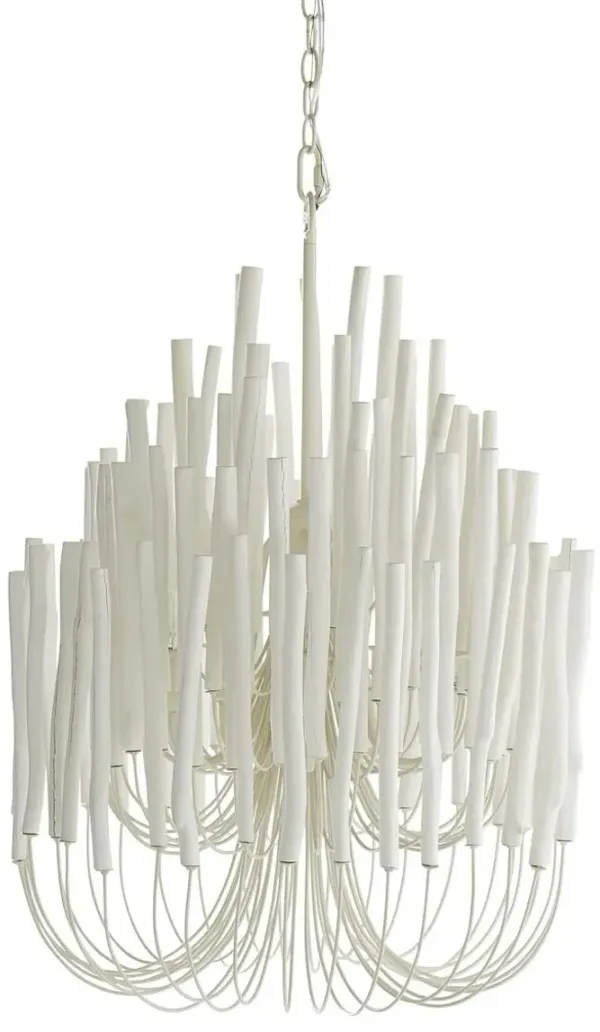 Tilda Small Wooden Chandelier - White - Arteriors