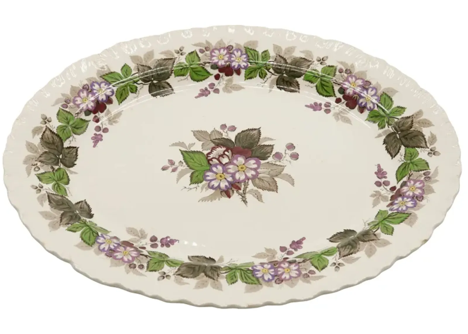 Floral Serving Platter by Wedgwood - Interesting Things - Ivory