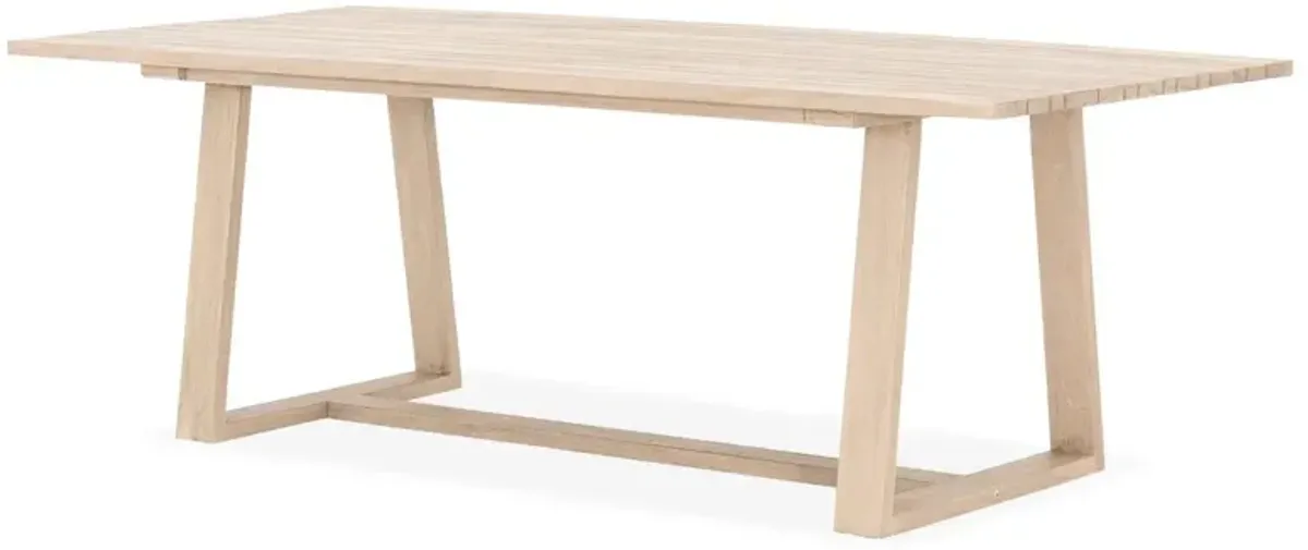 Leland Outdoor Teak Dining Table, Brown