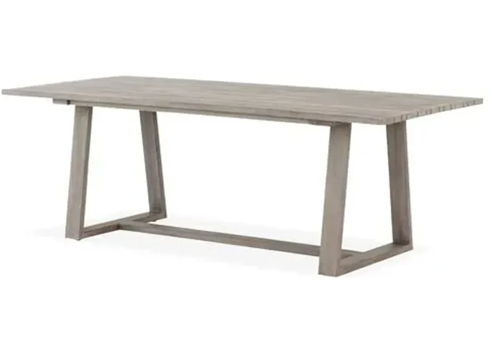 Liam Outdoor Teak Dining Table - Gray