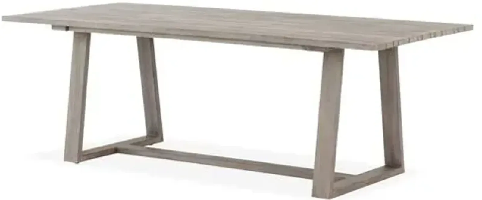 Liam Outdoor Teak Dining Table - Gray