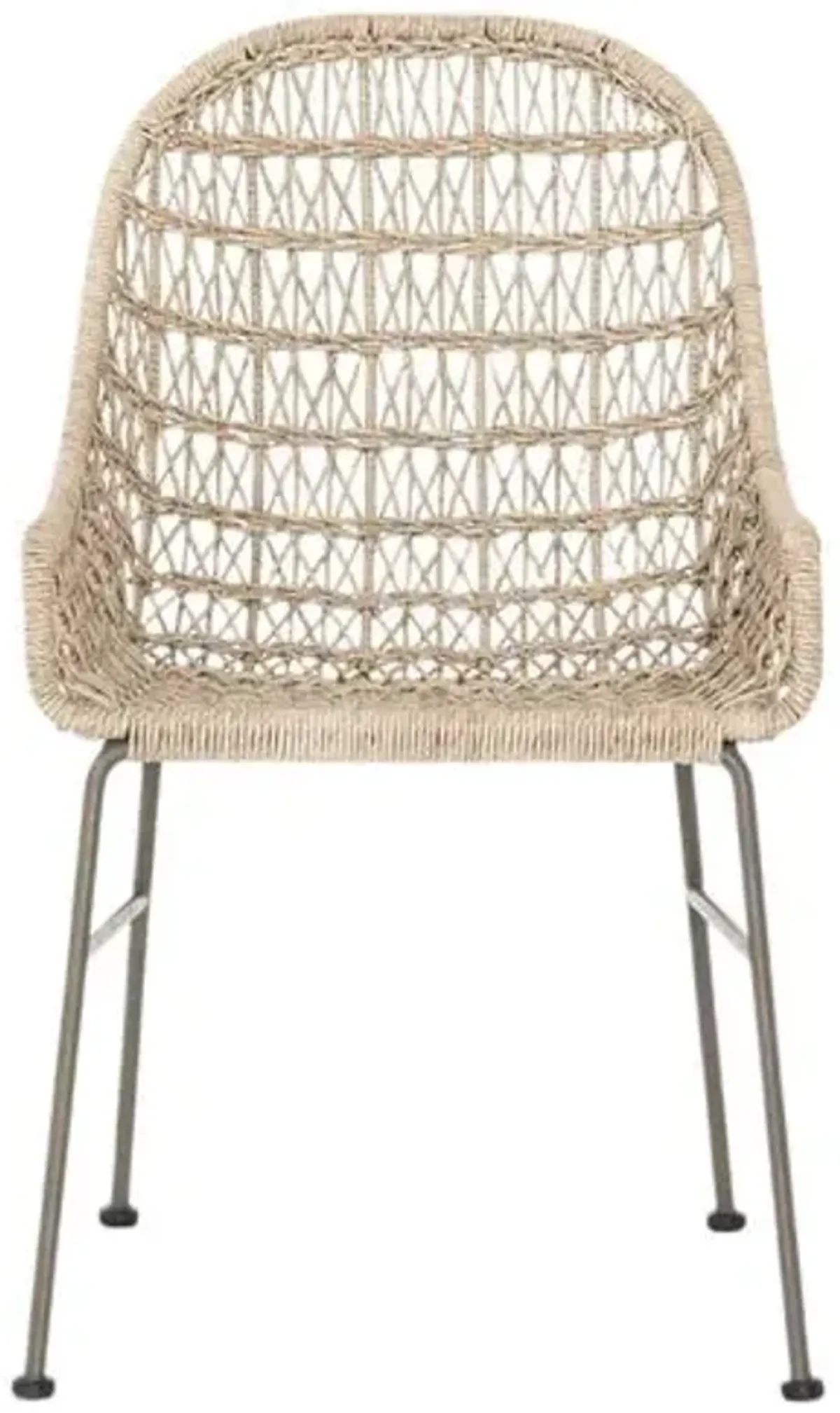 Dylan Low-Arm Outdoor Dining Chair - Tan - Beige