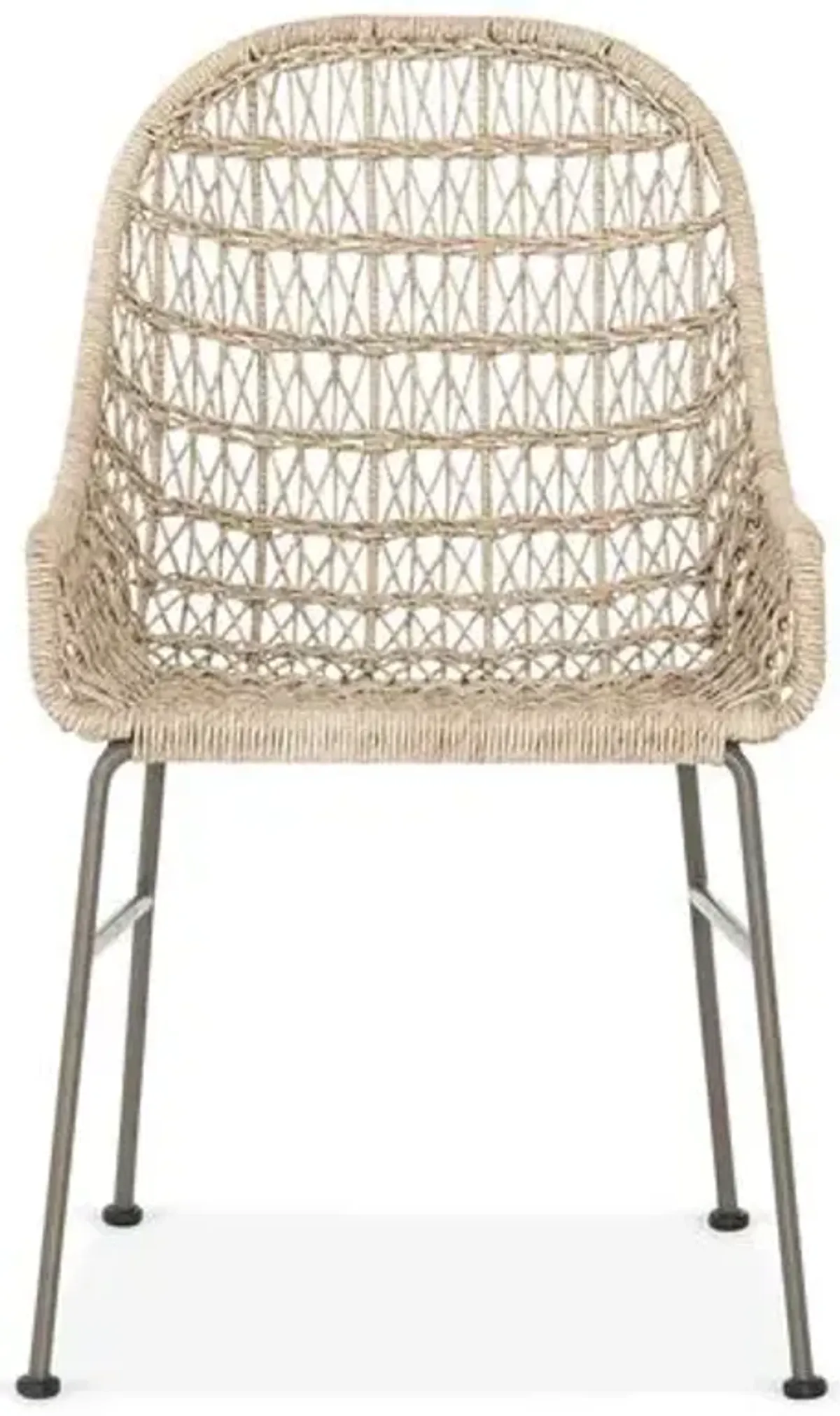 Dylan Low-Arm Outdoor Dining Chair - Tan - Beige