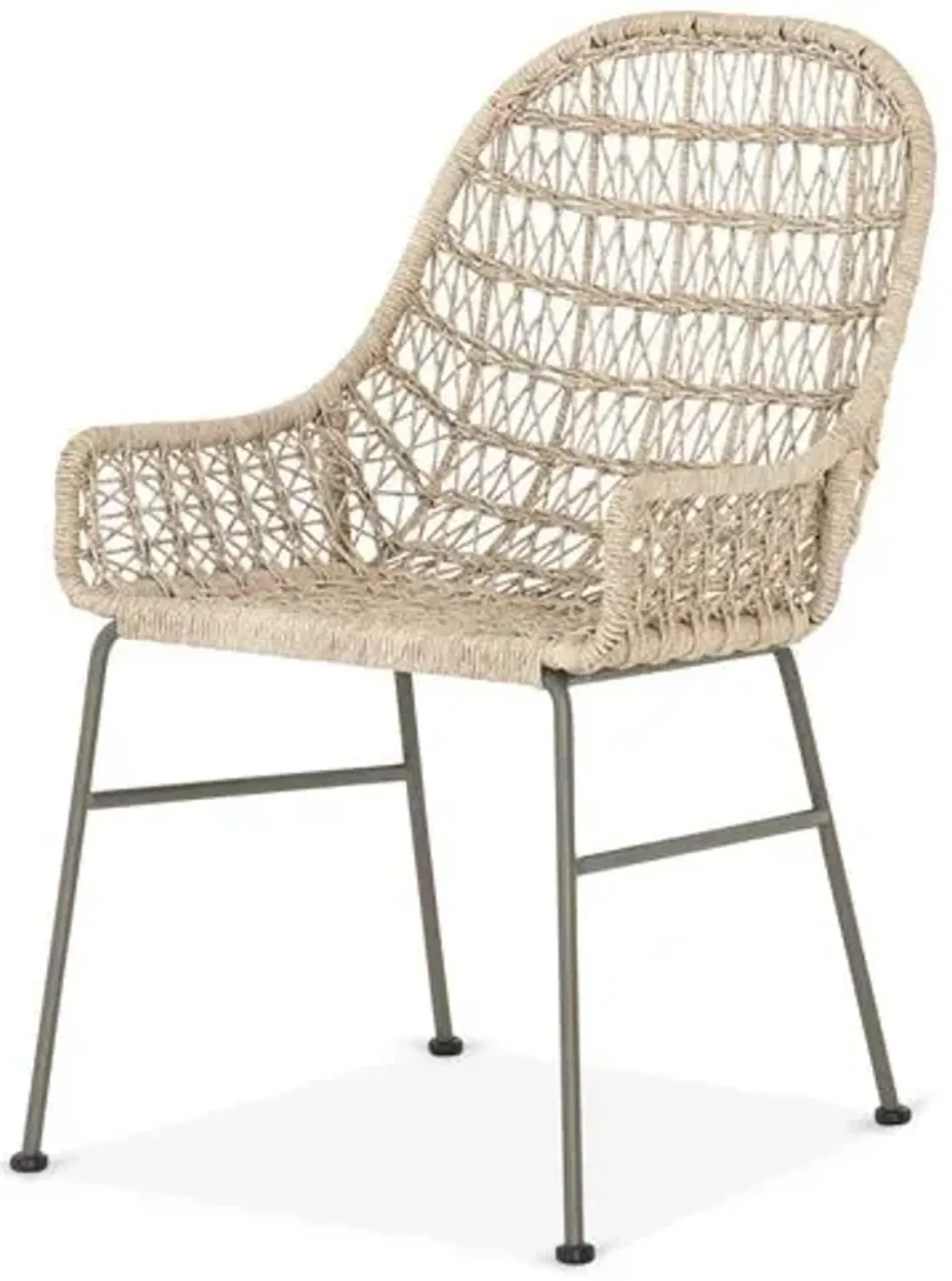 Dylan Low-Arm Outdoor Dining Chair - Tan - Beige