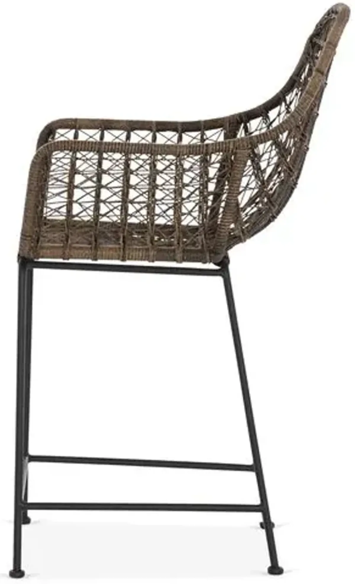 Dylan Outdoor Counter Stool - Dark Brown