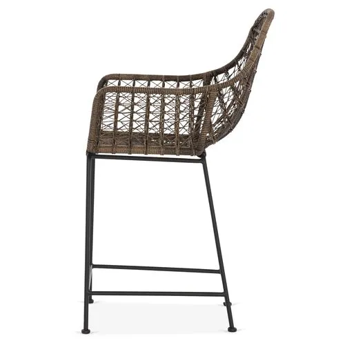 Dylan Outdoor Counter Stool - Dark Brown