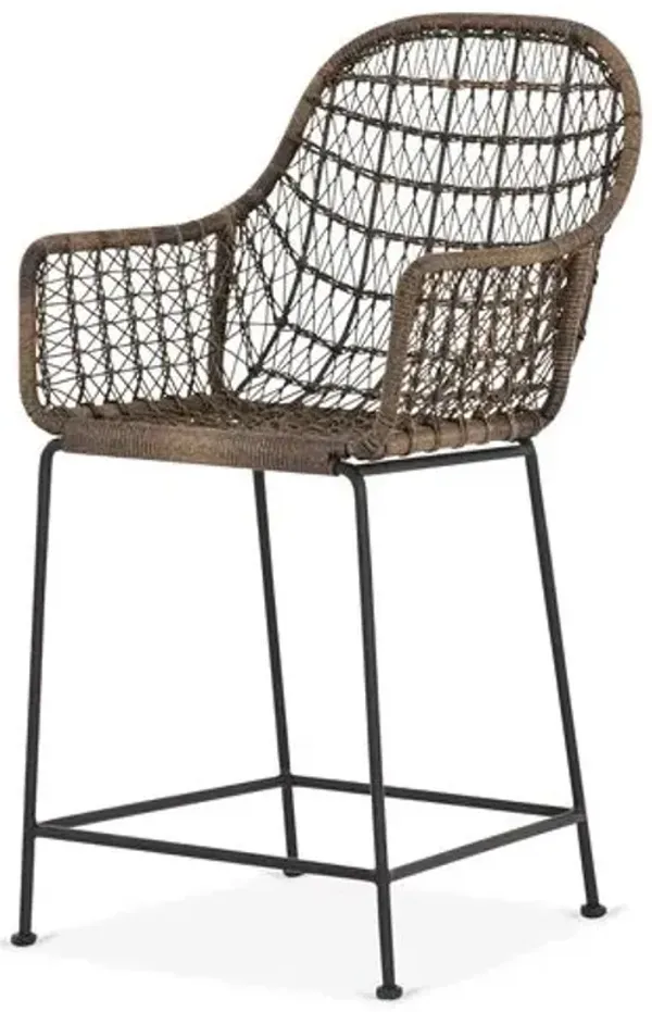 Dylan Outdoor Counter Stool - Dark Brown