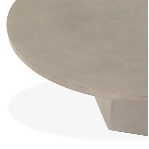 Owen Outdoor Concrete Coffee Table - Gray